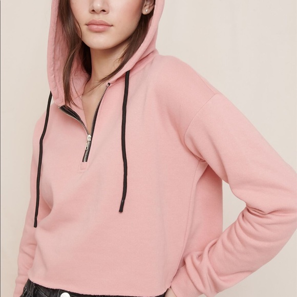 Garage Cropped Hoodie Pink - Picture 3 of 4
